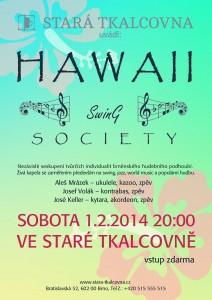 plagatek Hawaii Swing Society ve Stare Tkalcovne