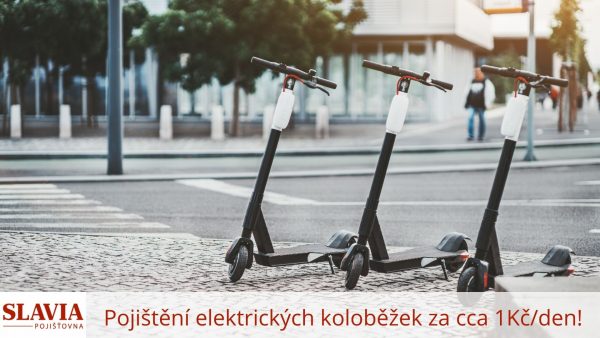Slavia pojišťovna představuje novinku. Pojištění elektrických koloběžek