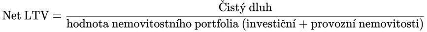 výpočet - NET LTV - výroční zpráva dle IFRS