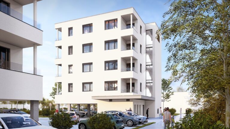 Vizualizace bytového domu, výstavba bytů v Břeclavi, Charvátská Nová Ves