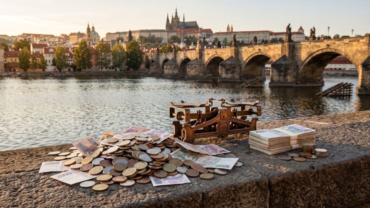 Karlův most a Pražský hrad jako ilustrační foto k článku o schodku státního rozpočtu v červenci 2026