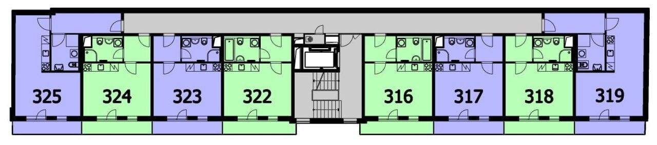 Position on the floor — building B, 3. floor