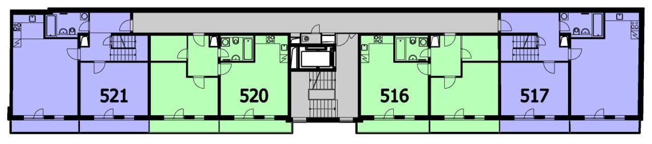 Position on the floor — building B, 5. floor