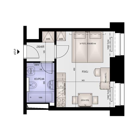 Floor plan A-404