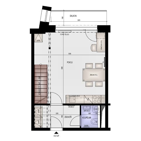 Grundriss A-509, 1. Ebene