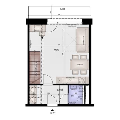 Grundriss A-511, 1. Ebene