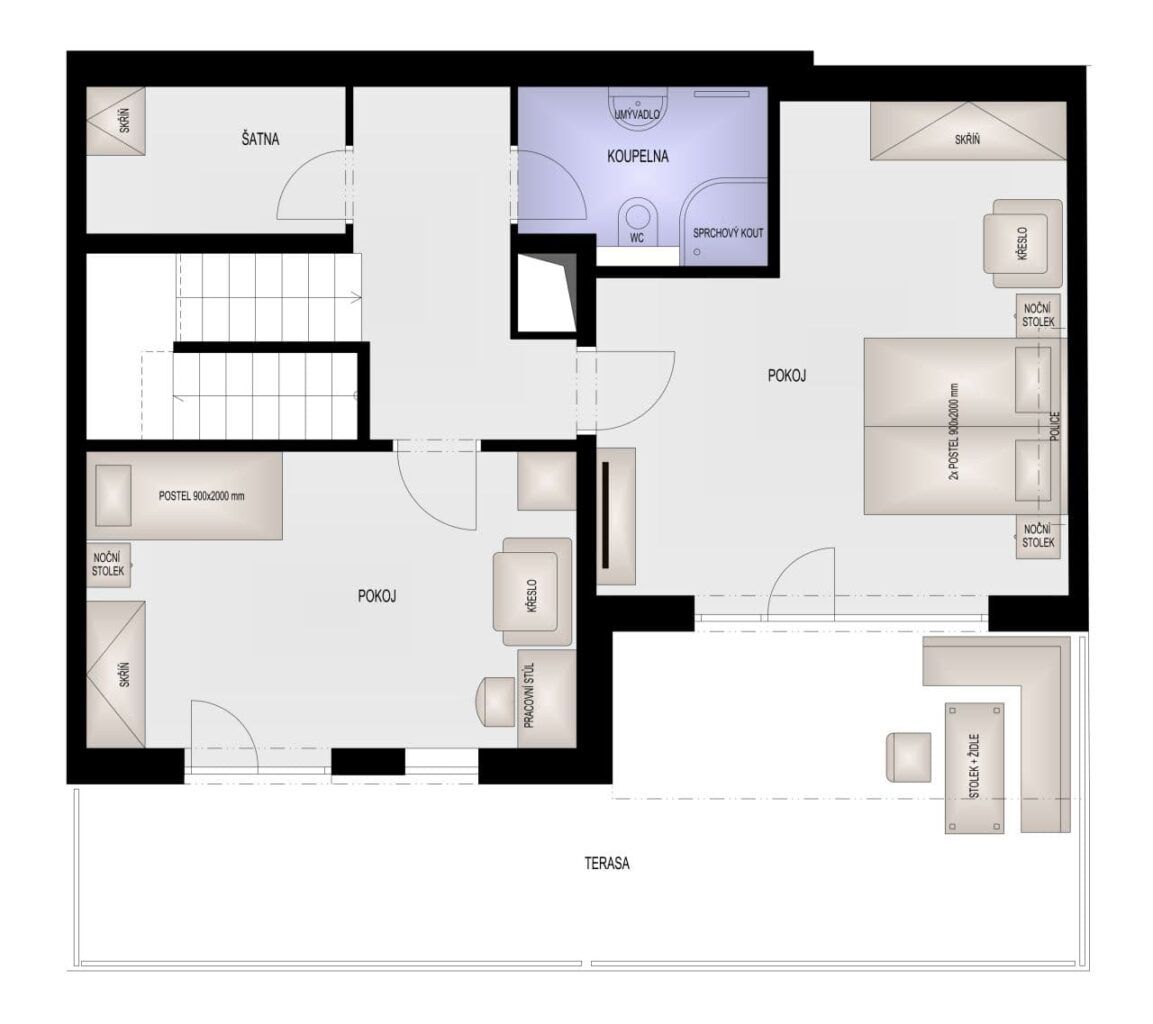 Grundriss B-517, 2. Ebene
