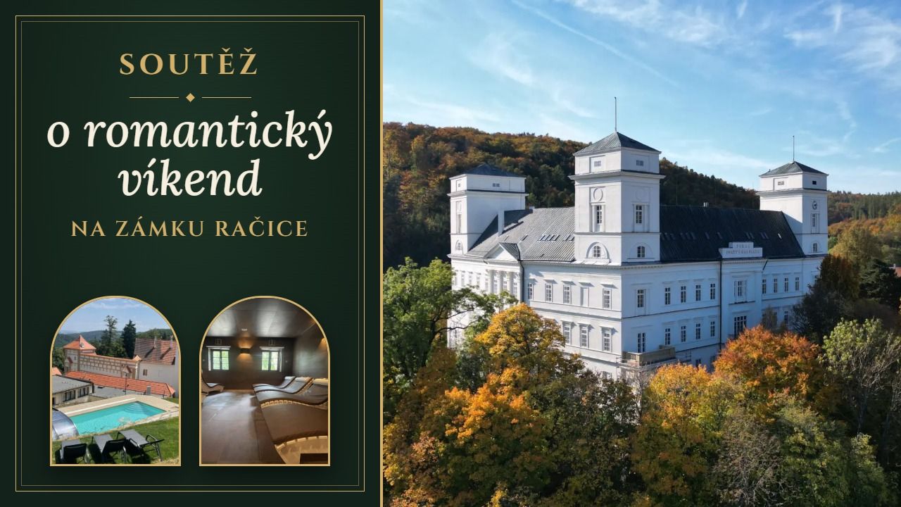 Soutěž s Prima Českem o romantický pobyt pro dva na Zámku Račice s fotografií zámku.