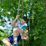 e-Finance Sport Team - RunRally - překážka - šplhání na laně