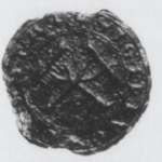 Pečeť kojaty z jeho testamentu z roku 1227. Pečeť kojaty z jeho testamentu z roku 1227.