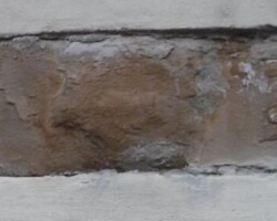 Torzo reliéfní nápisové desky s erbem rodu Petřvaldských. Torzo reliéfní desky