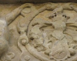 Alianční znak Hanuše Petřvaldského z Petřvaldu a jeho ženy
Josefy Žabky z Limperka. Alianční znak Hanuše Petřvaldského