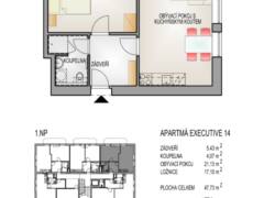 Prodej horského apartmánu 2+kk, 48,74 m², terasa a parkování, Horní Lipová