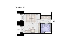 Pronájem bytu v Brně 1+kk s balkonem, od 27 m2