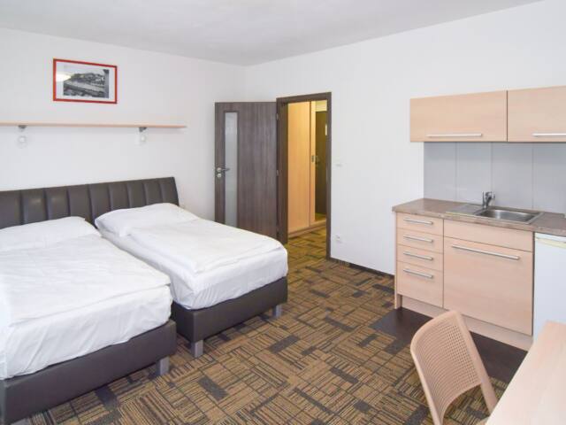Pronájem luxusního zařízeného bytu 1+kk s balkonem a klimatizací, 35 m2