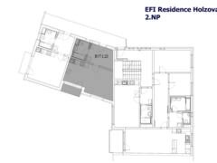 EFI Residence Holzova 28, novostavba 1+kk s lodžií v Brně-Líšni