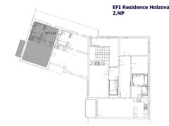 EFI Residence Holzova 28, novostavba 1+kk s balkonem v Brně-Líšni