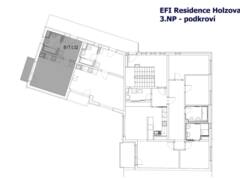 EFI Residence Holzova 28, novostavba 1+kk s balkonem v Brně-Líšni