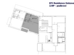 EFI Residence Holzova 28, novostavba 1+kk s lodžií v Brně-Líšni