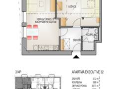 Prodej horského apartmánu 2+kk, 48,29 m², balkon a parkování, Horní Lipová