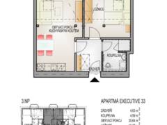 Prodej horského apartmánu 2+kk, 44,10 m², balkon a parkování, Horní Lipová