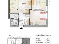 Prodej horského apartmánu 2+kk, 48,50 m², balkon a parkování, Horní Lipová